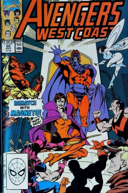 Couverture de AVENGERS WEST COAST (1985) #60 - par Paul Ryan - lecubeacomics.com