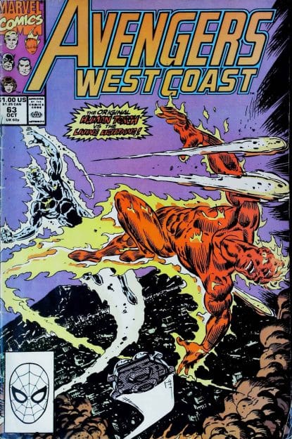 Couverture de AVENGERS WEST COAST (1985) #63 - par Paul Ryan - lecubeacomics.com