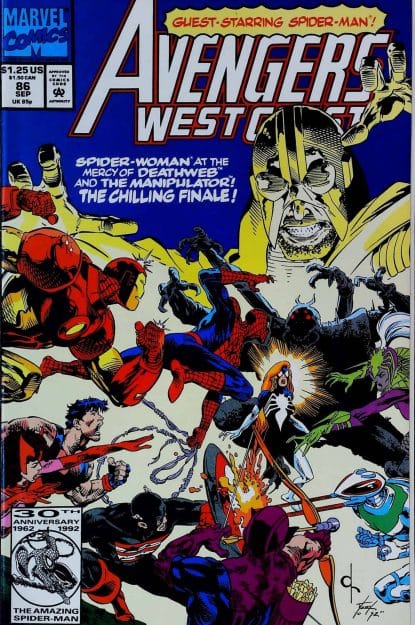 Couverture de AVENGERS WEST COAST (1985) #86 - par David Ross - lecubeacomics.com