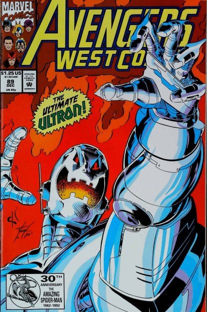 Couverture de AVENGERS WEST COAST (1985) #89 - par David Ross - lecubeacomics.com