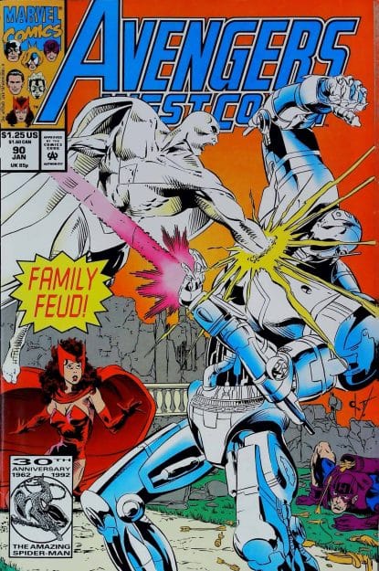 Couverture de AVENGERS WEST COAST (1985) #90 - par Timothy Dzon - lecubeacomics.com