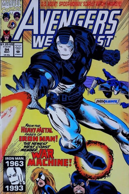Couverture de AVENGERS WEST COAST (1985) #94 - par Timothy Dzon - lecubeacomics.com