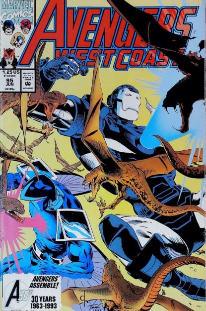 Couverture de AVENGERS WEST COAST (1985) #95 - par Timothy Dzon - lecubeacomics.com