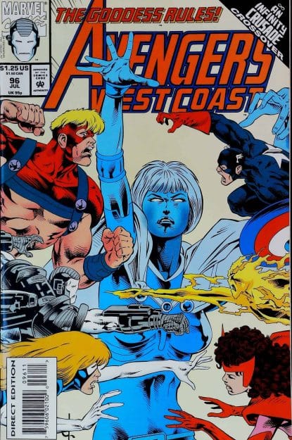Couverture de AVENGERS WEST COAST (1985) #96 - par Timothy Dzon - lecubeacomics.com