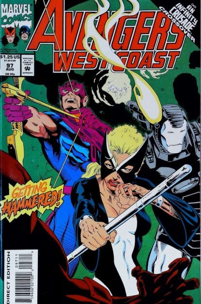 Couverture de AVENGERS WEST COAST (1985) #97 - par Timothy Dzon - lecubeacomics.com