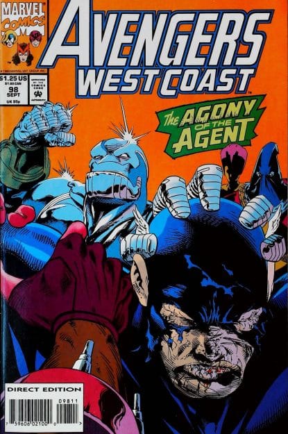 Couverture de AVENGERS WEST COAST (1985) #98 - par Timothy Dzon - lecubeacomics.com