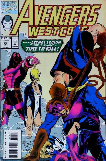 Couverture de AVENGERS WEST COAST (1985) #99 - par Timothy Dzon - lecubeacomics.com