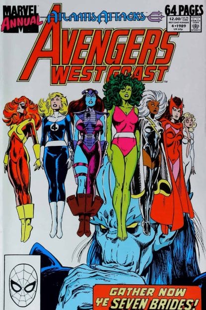 Couverture de AVENGERS WEST COAST (1985) ANNUAL #4 - par John Byrne - lecubeacomics.com