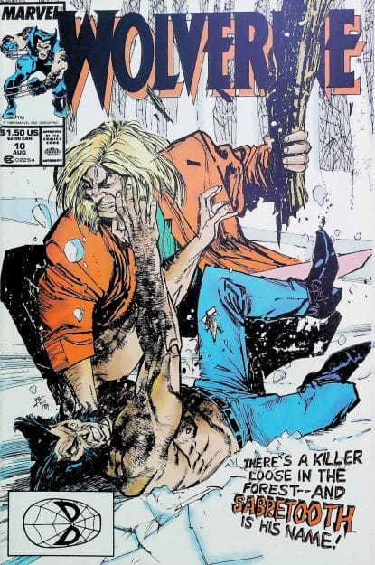 Couverture de WOLVERINE (1988) #10 - par Bill Sienkiewicz - lecubeacomics.com