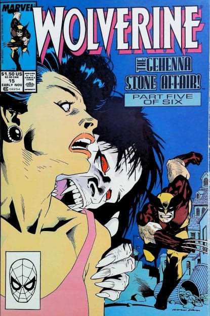 Couverture de WOLVERINE (1988) #15 - par Kevin Nowlan - lecubeacomics.com
