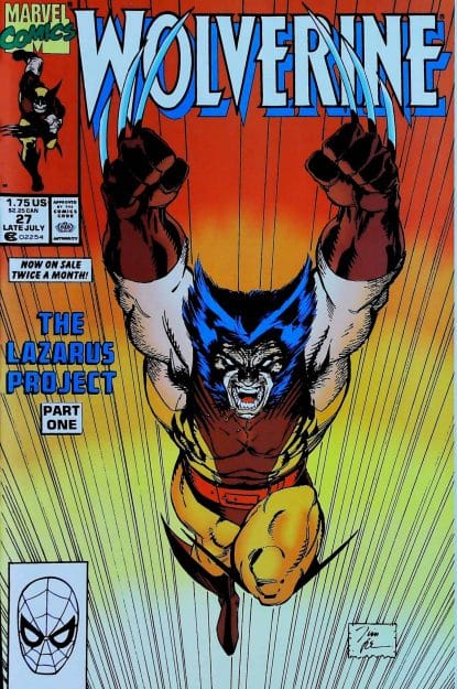 Couverture de WOLVERINE (1988) #27 - par Jim Lee - lecubeacomics.com