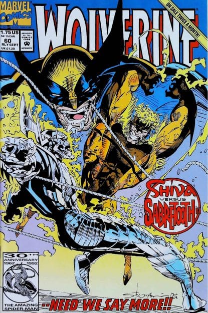 Couverture de WOLVERINE (1988) #60 - par Larry Stroman - lecubeacomics.com