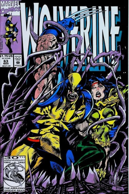 Couverture de WOLVERINE (1988) #63 - par Mark Texeira - lecubeacomics.com