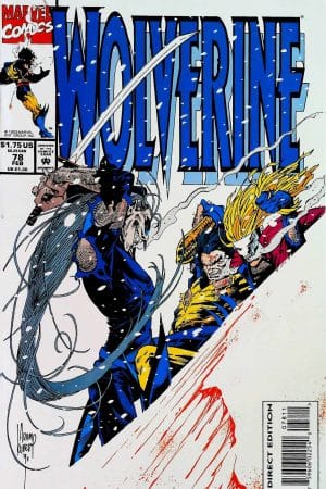 Couverture de WOLVERINE (1988) #78 - par Adam Kubert - lecubeacomics.com