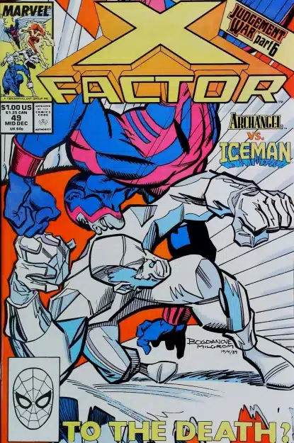 Couverture de X-FACTOR (1986) #49 - par Jon Bogdanove - lecubeacomics.com