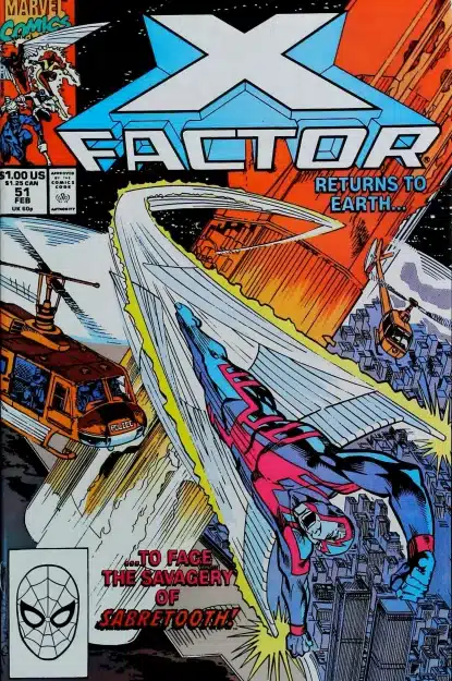 Couverture de X-FACTOR (1986) #51 - par Terry Shoemaker - lecubeacomics.com