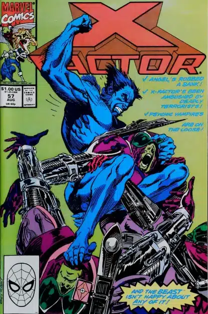Couverture de X-FACTOR (1986) #57 - par Andy Kubert - lecubeacomics.com