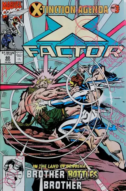 Couverture de X-FACTOR (1986) #60 - par Jon Bogdanove - lecubeacomics.com