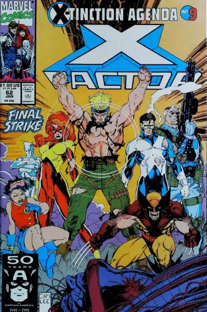 Couverture de X-FACTOR (1986) #62 - par Jim Lee - lecubeacomics.com