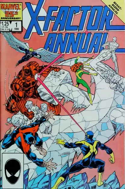 Couverture de X-FACTOR (1986) ANNUAL #1 - par Bob Layton - lecubeacomics.com