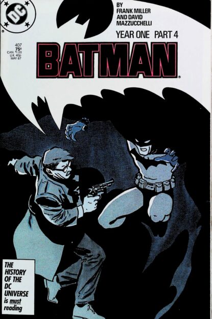 Couverture de BATMAN (1940) #407 - par David Mazzucchelli - lecubeacomics.com