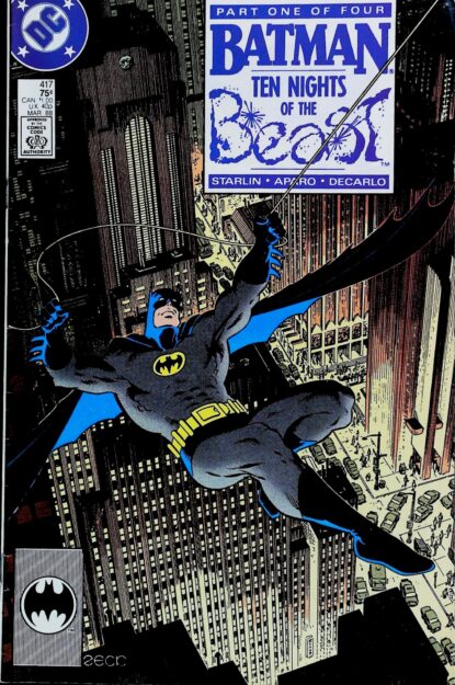 Couverture de BATMAN (1940) #417 - par Mike Zeck - lecubeacomics.com