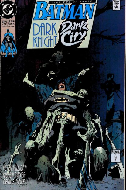 Couverture de BATMAN (1940) #453 - par Mike Mignola - lecubeacomics.com