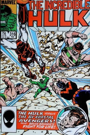 Couverture de INCREDIBLE HULK (1962) #316 - par John Byrne - lecubeacomics.com