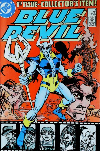 Couverture de BLUE DEVIL (1986) #1 - par Paris Cullins - lecubeacomics.com