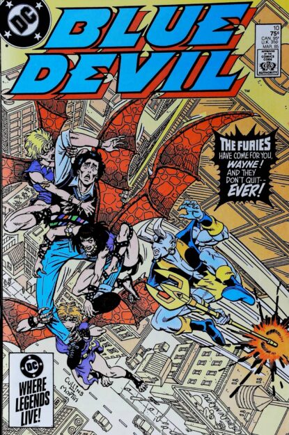 Couverture de BLUE DEVIL (1986) #10 - par Paris Cullins - lecubeacomics.com