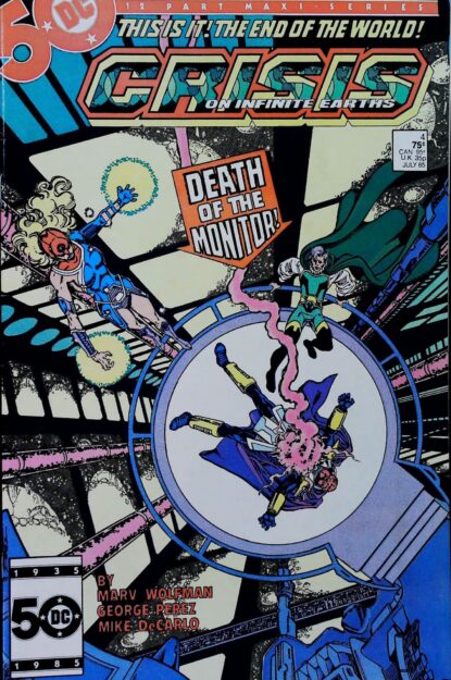 Couverture de CRISIS ON INFINITE EARTHS (1985) #4 - par George Perez - lecubeacomics.com