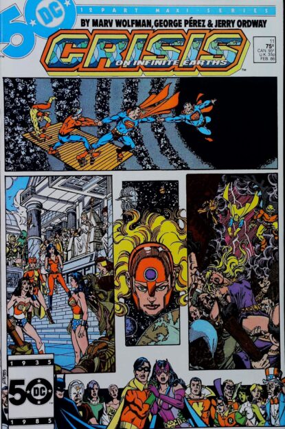 Couverture de CRISIS ON INFINITE EARTHS (1985) #11 - par George Perez - lecubeacomics.com