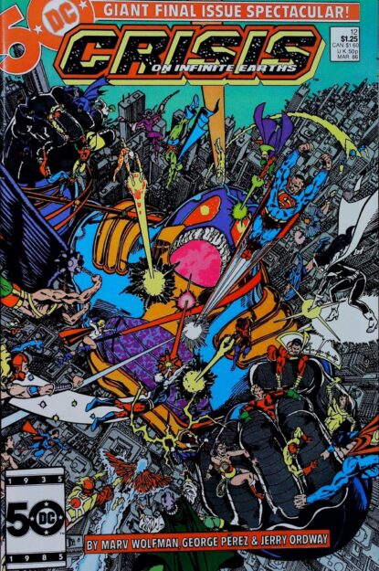 Couverture de CRISIS ON INFINITE EARTHS (1985) #12 - par George Perez - lecubeacomics.com