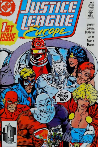 Couverture de JUSTICE LEAGUE EUROPE (1989) #1 - par Bart Sears - lecubeacomics.com