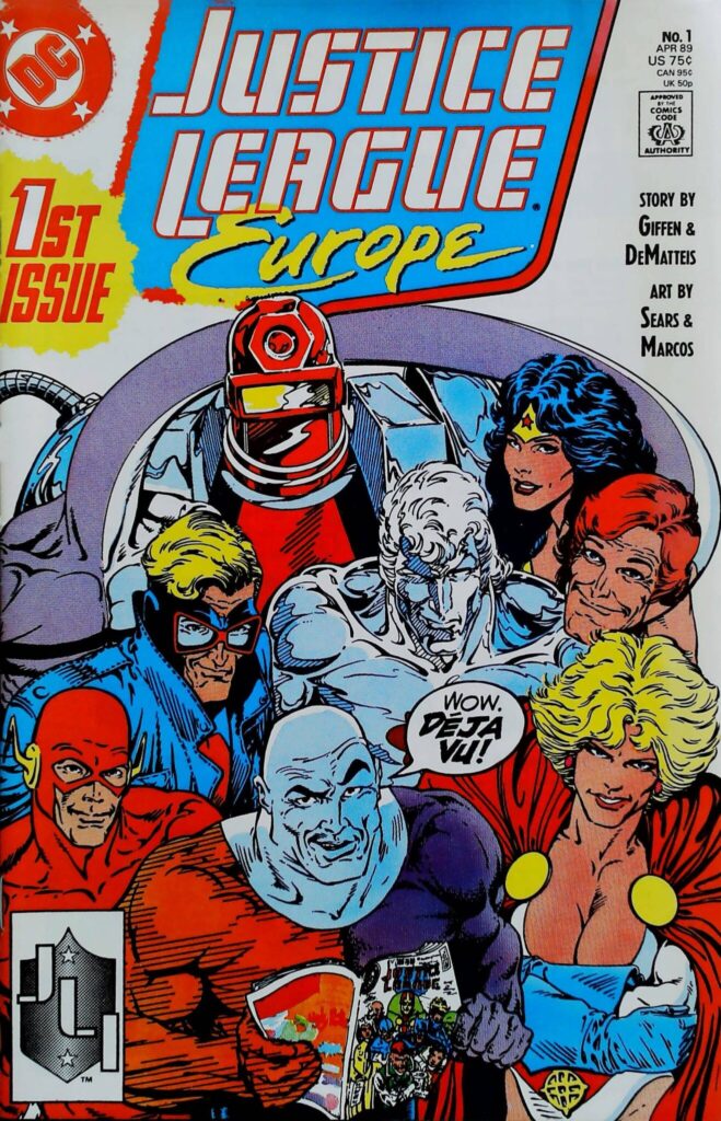 Justice League Europe #1, vue de l'exemplaire