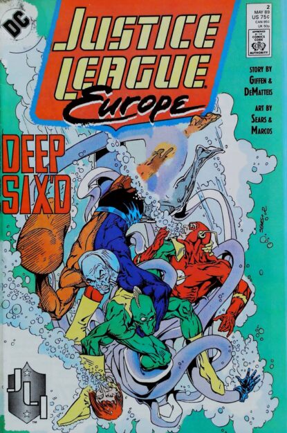 Couverture de JUSTICE LEAGUE EUROPE (1989) #2 - par Bart Sears - lecubeacomics.com