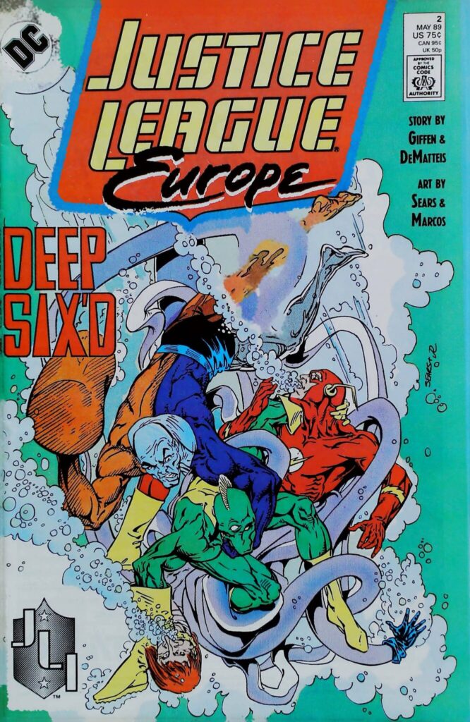 Justice League Europe #2, vue de l'exemplaire