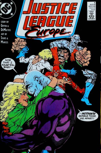 Couverture de JUSTICE LEAGUE EUROPE (1989) #5 - par Bart Sears - lecubeacomics.com