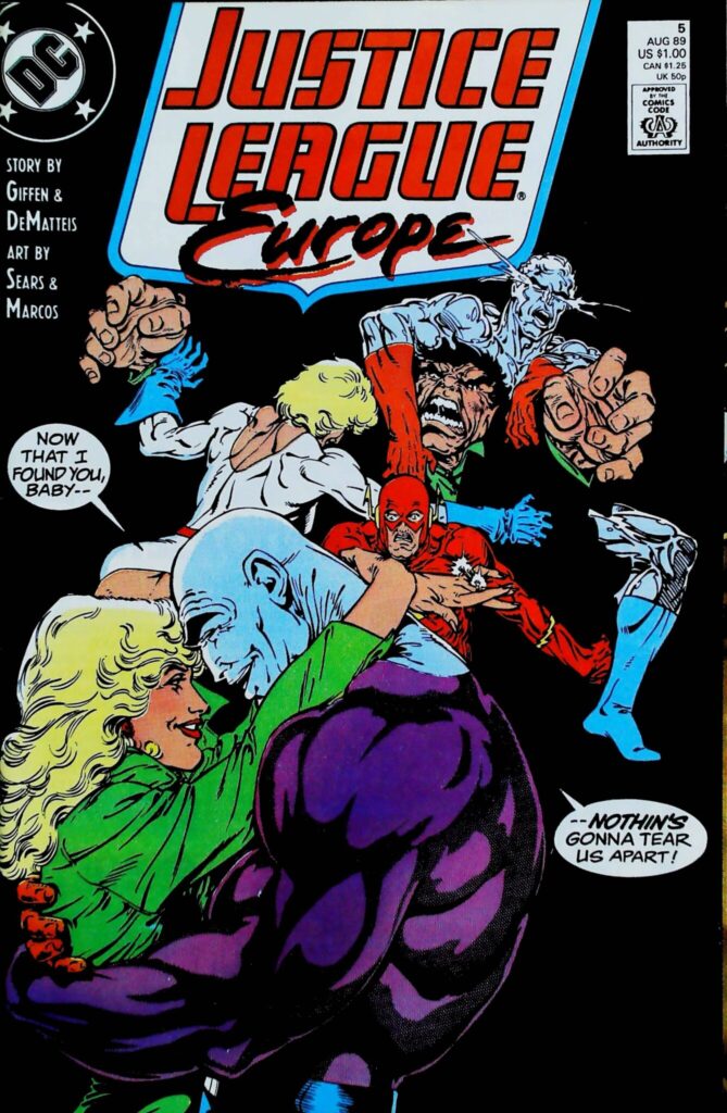 Justice League Europe #5, vue de l'exemplaire