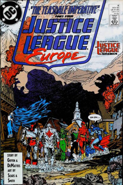 Couverture de JUSTICE LEAGUE EUROPE (1989) #8 - par Bart Sears - lecubeacomics.com