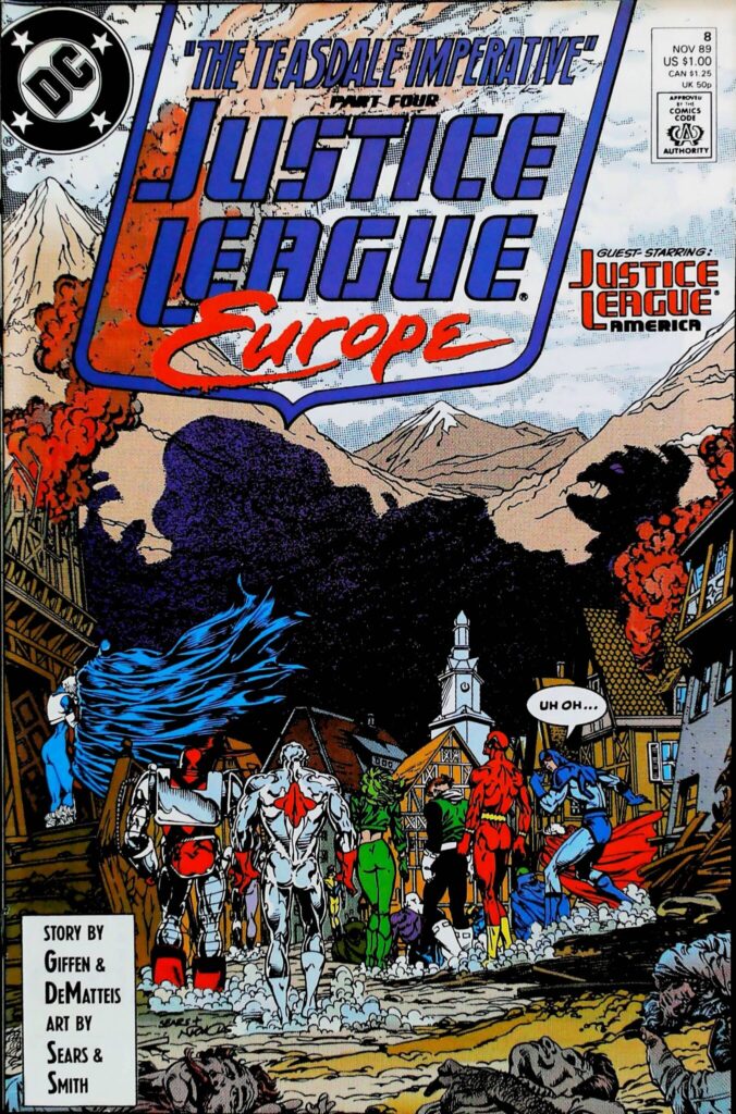 Justice League Europe #8, vue de l'exemplaire