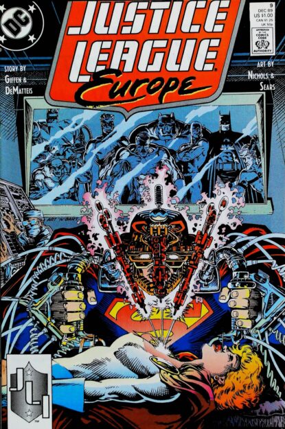 Couverture de JUSTICE LEAGUE EUROPE (1989) #9 - par Art Nichols - lecubeacomics.com
