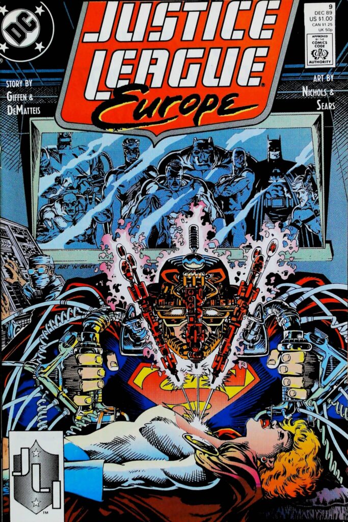 Justice League Europe #9, vue de l'exemplaire