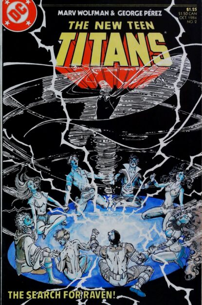 Couverture de NEW TEEN TITANS (1984) #2 - par George Perez - lecubeacomics.com