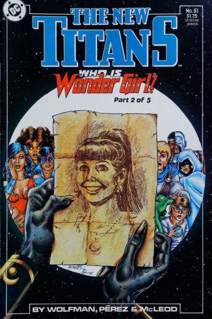 Couverture de NEW TITANS (1984) #51 - par George Perez - lecubeacomics.com