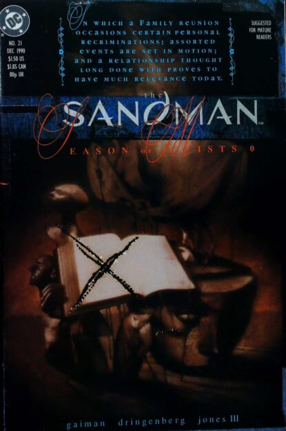 Couverture de SANDMAN (1989) #21 - par Dave McKean - lecubeacomics.com