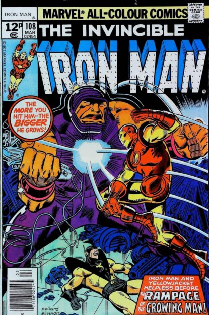 Couverture de IRON MAN (1968) #108 - par Keith Pollard - lecubeacomics.com