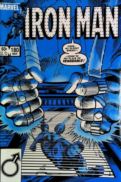 Couverture de IRON MAN (1968) #180 - par Luke McDonnell - lecubeacomics.com