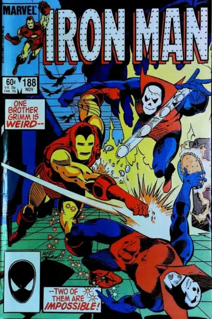 Couverture de IRON MAN (1968) #188 - par Luke McDonnell - lecubeacomics.com