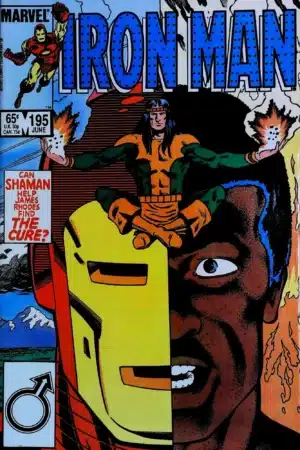 Couverture de IRON MAN (1968) #195 - par Luke McDonnell - lecubeacomics.com